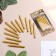 Set of candles for the Cake "Spark", 12 pcs, 8 cm, gold metallic
