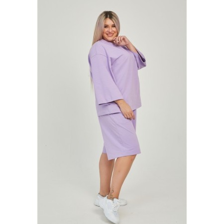 Female suit, size 54, lilac color-3