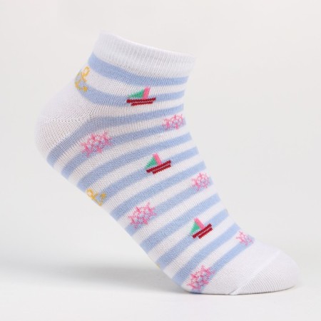 Women's socks, white mix, size 35-38-1
