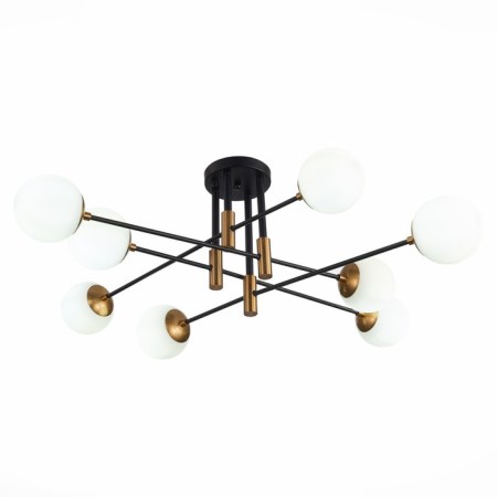 Ceiling Ceiling ST LUCE. SL1203.402.08. Limano. 8x40 watts, E27, 118.5x118.5x3.7 cm, bronze color, black-3