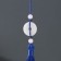 Textile suspension, plastic "Jade pendant" blue 1x2.5x12.5 cm