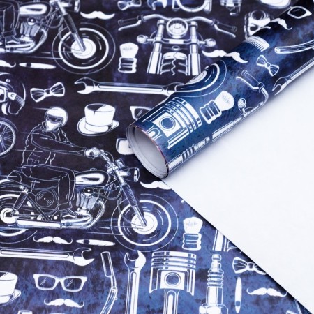 Glossy packaging paper "Male style", 70 x 100 cm