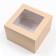 The box is folding, the lid is, with a window, craft, 30 x 30 x 20 cm