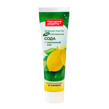Toothpaste 3D whitening the series "Folk Recipes", a tube 75 ml