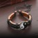 Bracelet "New Day" yin-yang, black-brown color, 6 cm