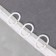 Oval ring for cornice, 46 × 30 mm, white color
