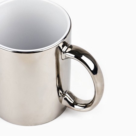 New Year! New Year's ceramic mug “Time to work miracles”, 330 ml, silver color-3