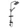 The shower system Zein Z3863, mixer, upper, manual and hygienic watering can, shelf, black