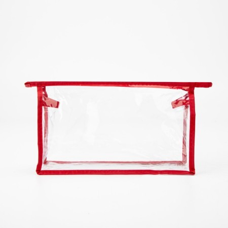 Cosmetic bag with lightning, red color-2