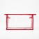 Cosmetic bag with lightning, red color