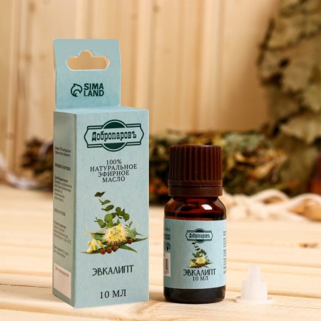 Eucalyptus essential oil, a bottle-boiler, annotation, 10 ml, "Dobroparov"