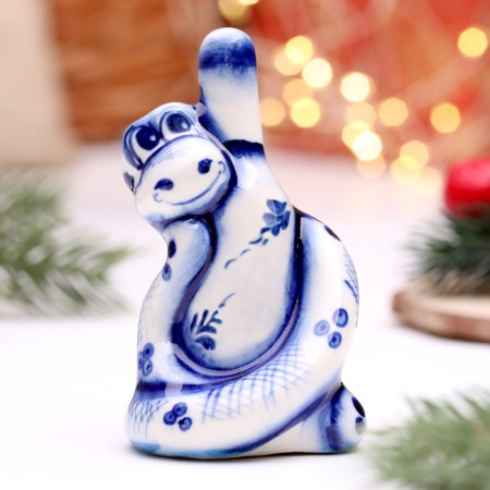Souvenir "Snake with a bottle", Gzhel