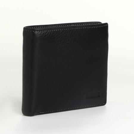 Male purse for magnet, clip for bills, separation for SIM cards, black color