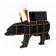 The prefabricated model, the desktop organizer "Bear", black, Ewa Design