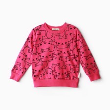 Sweatshirt for girls, fuchsia color, height 104 cm