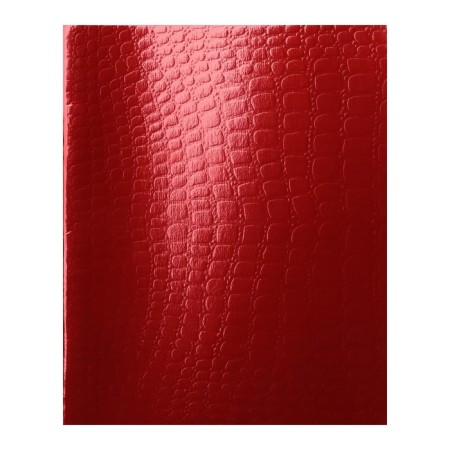 Notebook of 48 sheets in the Croco cage, boumvinyl Metallic, embossing, offset unit, red