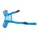 Muzzle mesh with double fixation, size M (length on the nose 10 cm, muzzle 20 cm), blue