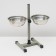 Stand with bowls, 2 x 700 ml, height 40 cm, collapsible, green