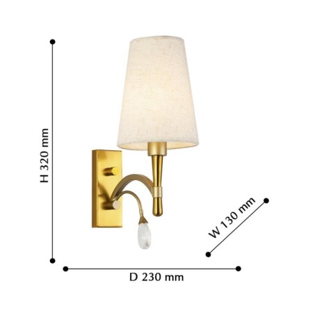 Wall lamp Luca 130 mm, 230 mm, E14-3