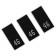 Textile strip “46”, 4.6 x 1.1 cm, black color