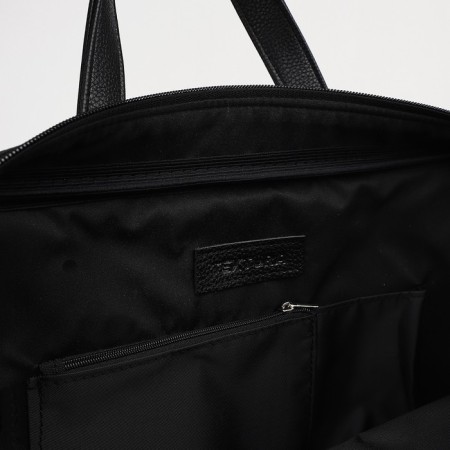 Business Business on a zipper, Textura, 2 external pockets, black color-8