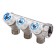 Aqualink threaded manifold, 3/4 "x3/4" x1/2 ", internal/outer, 3 exits, with valves