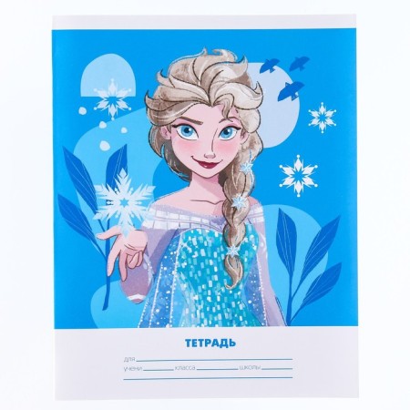 Notebook in a ruler of 18 sheets, 4 types of mix, cover covered paper, cold heart-6