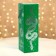 New Year. New Year's gift box for champagne "Snake on Green" with rope. pen 11*11*35cm.