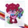 Cross -stitching “Bear with a bouquet of flowers”, a set for creativity, 25 x 20 cm