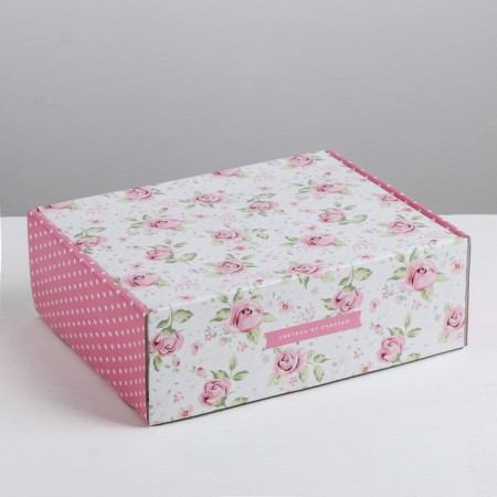 Gift folding box, packaging, “shine with happiness”, 27 x 9 x 21 cm-1