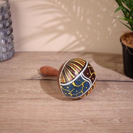 Souvenir musical instrument Marakas "Turtle" 22x11x6 cm mix