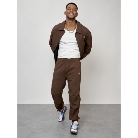 Male tracksuit, size 50, brown color-14