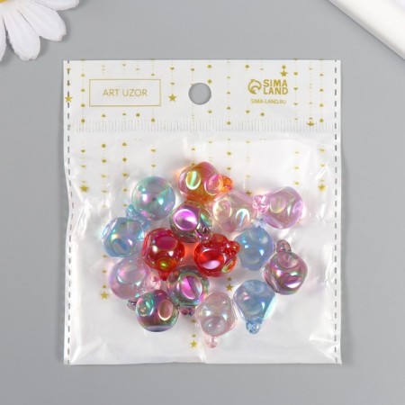 Decor for creativity Plastic "crumpled ball" transparent color mix 1.6x1.6 cm-3