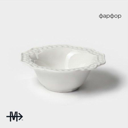Porcelain salad magistro "suite", 80 ml, d = 10.5 cm, white color-1