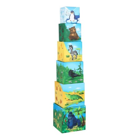 Board game "Smart cubes. Study animals ", 1+-2