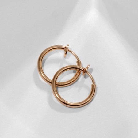 Piercing in the ear "Ring" disk, d = 11 mm, pair, color gold
