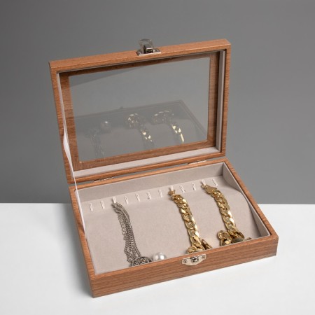 Standing for pendants, chains "Casket", 12 hooks, 20 × 15 × 4.5, color gray color-1