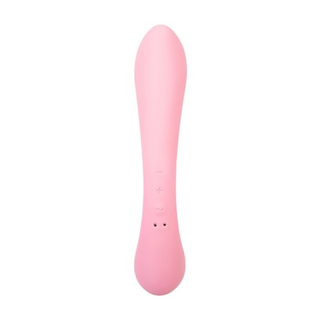 Unrealistic vibrator Satiffyer Triple OH, 24 cm, silicone, pink color-9