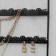 Organizer wall -mounted "lace" 3 rows of 10 hooks, 27 × 2 × 36.5 cm, black color is black