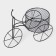 Flower stand “Bicycle”, d = 8 cm, 18 × 10 × 13 cm, black color