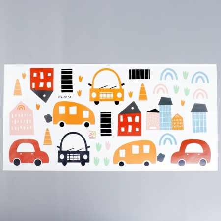 Sticker Plastic Interior color "Cars in a megalopolis" 30x60 cm-1