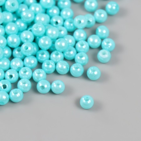 A set of beads "Pearls" d 6 mm, 250 grams, blue turquoise-1