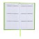 The weekly dated 2025, 85x145 mm, 64 sheets of Escalada, a solid cover made of artificial leather, pancake embossing, block 70 g/m², green