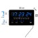 Electronic wall clock, alarm clock, calendar, thermometer, 20 x 3 x 33 cm, from the network, blue