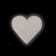 Reflective thermonacle "heart", 6.2 × 6 cm, color gray color