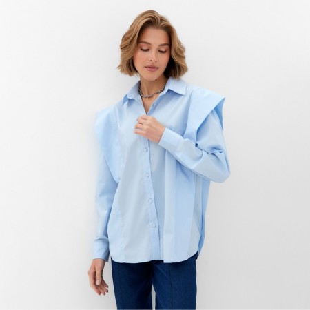 Women's blouse Minaku: Casual Collection Blue Color, Rr. 52-6