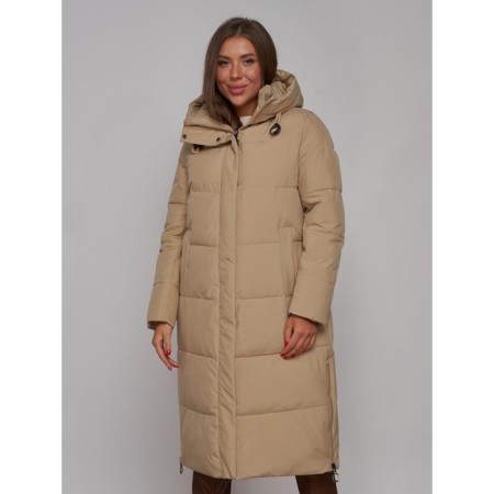 Coat insulated winter female, size 46, color light brown-9