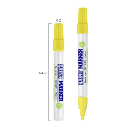 Marker - paint (varnish) munhwa, 4.5 mm, nitro -base, waterproof, yellow neon-7