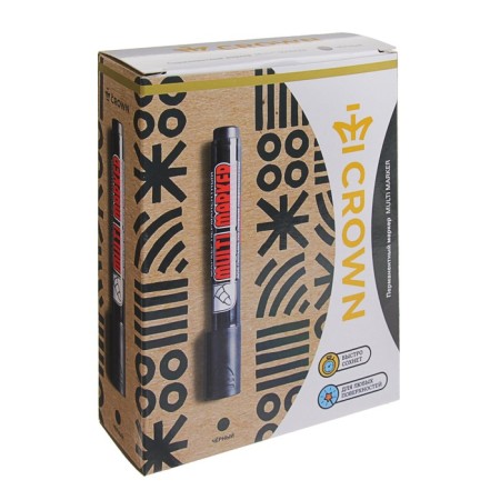 Permanent marker 3.0 mm, Crown Multi Marker, bullet, black-5