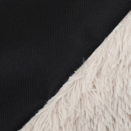 Stear with a pillow, fur, satin, perioteum, 45 x 45 x 15 cm, beige-8